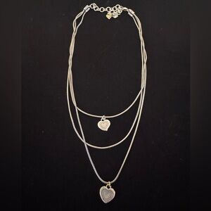 BRIGHTON 3 layer 2 heart necklace